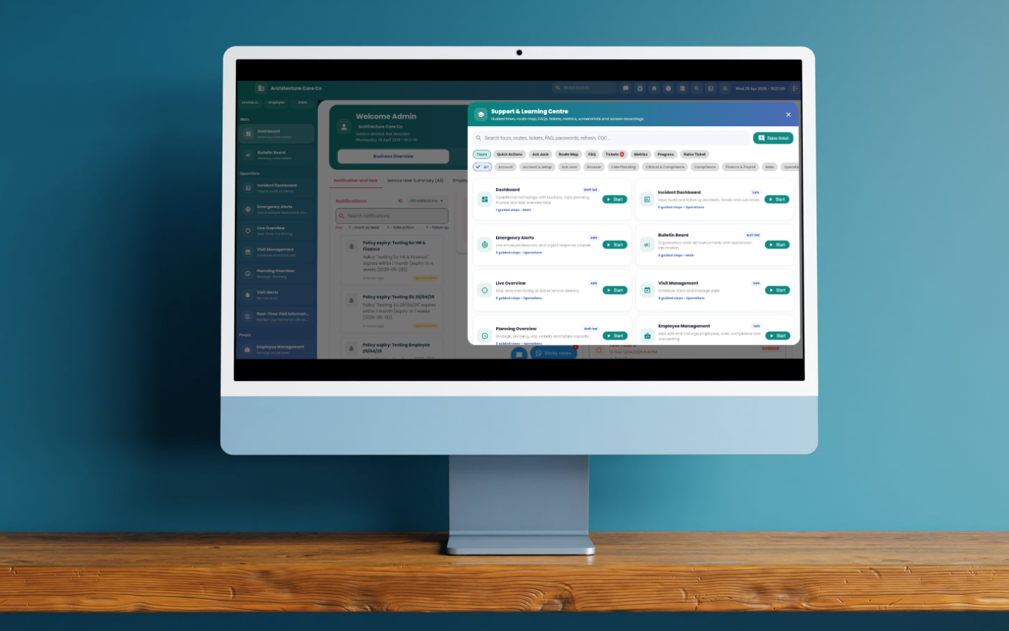 Speedy onboarding and learning centre